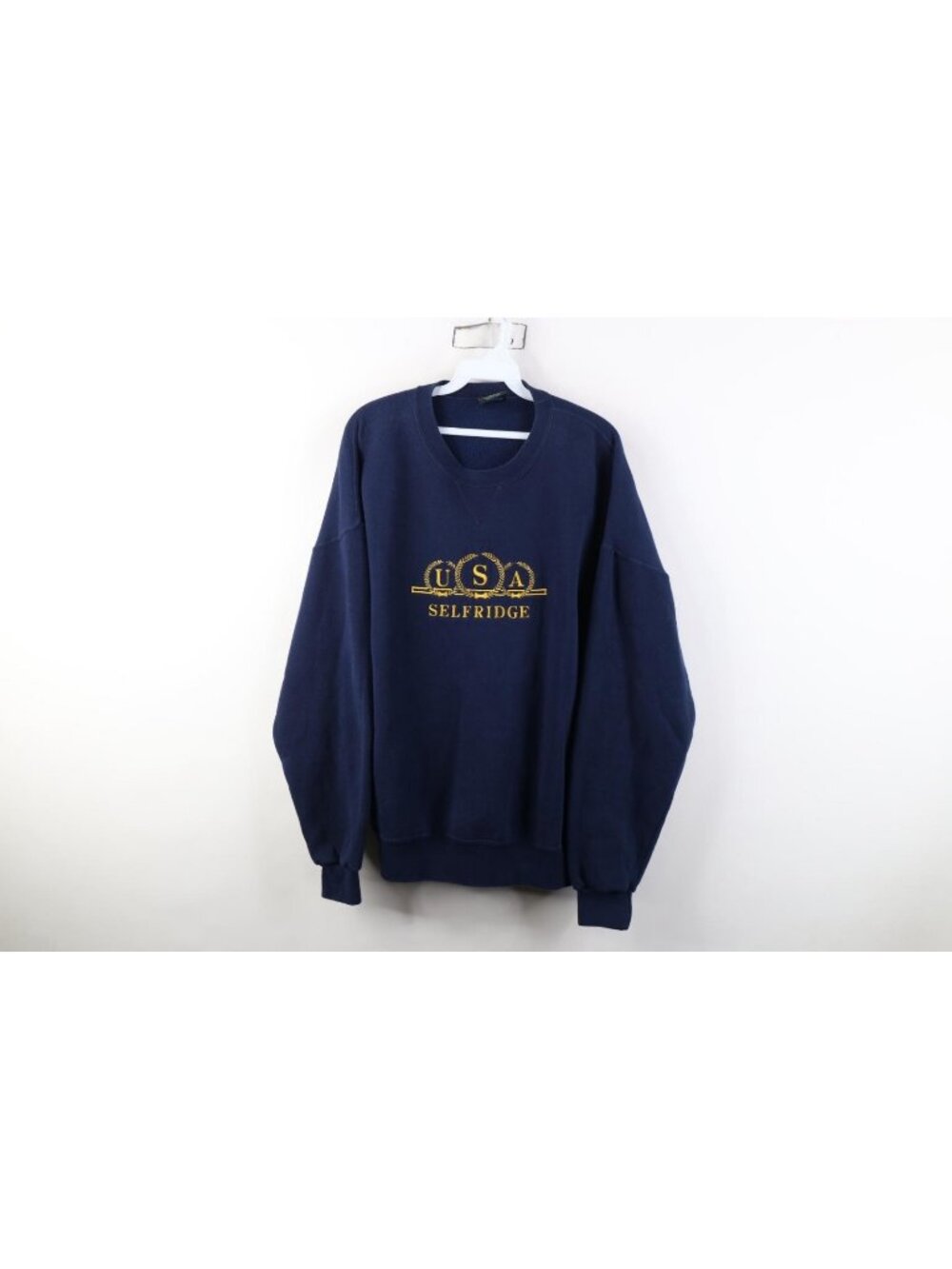 Vintage 90s Mens XL Faded Spell Out Selfridge Department Store Sweatshirt USA